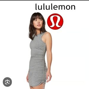 Lululemon Cinch It Heathered Gray Sleeveless Dress